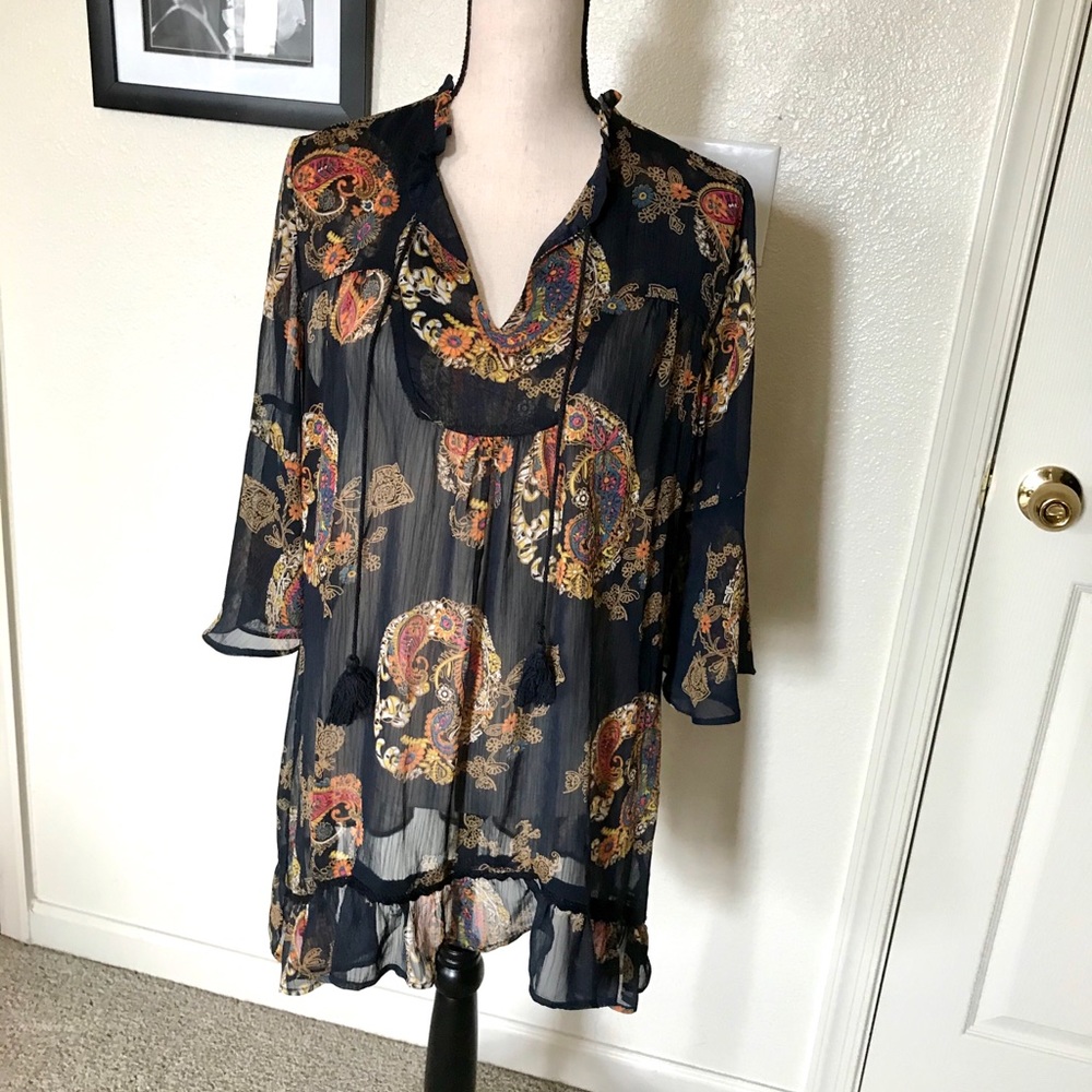 Sheer Lilly Lou Ruffled Tunic